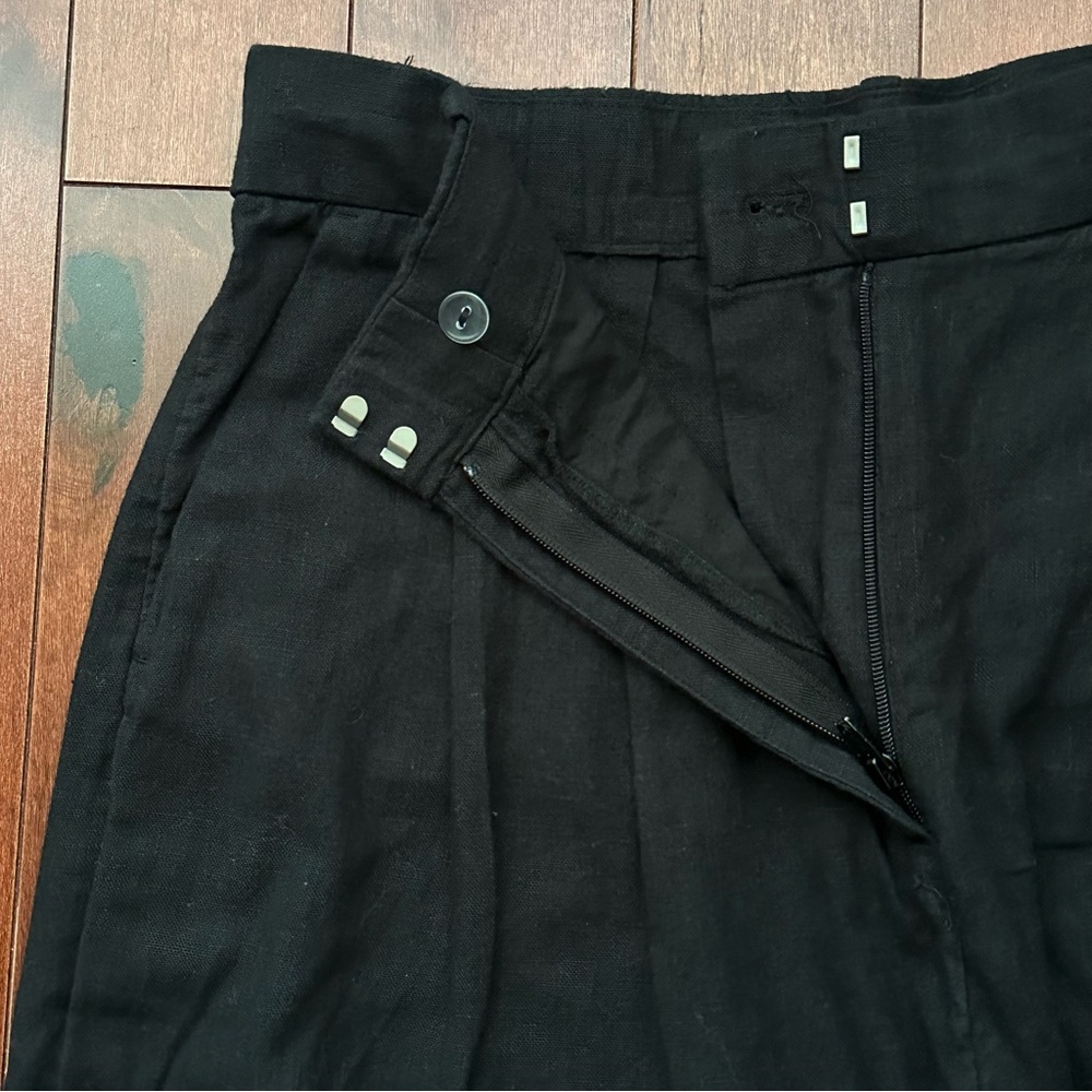 Abercrombie & Fitch Black Linen Trousers - Picture 4 of 11